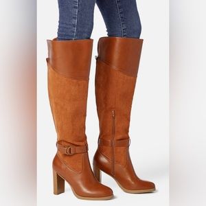 NWOT Girona Heeled Tall Boot cognac size 7.5